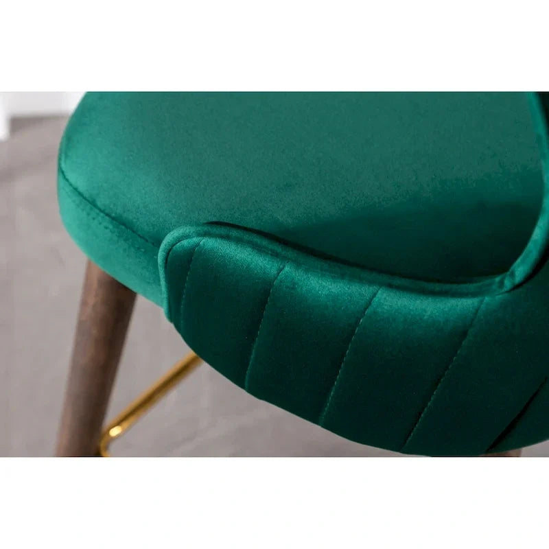 Tabourets de bar à dossier à oreilles recouverts de tissu