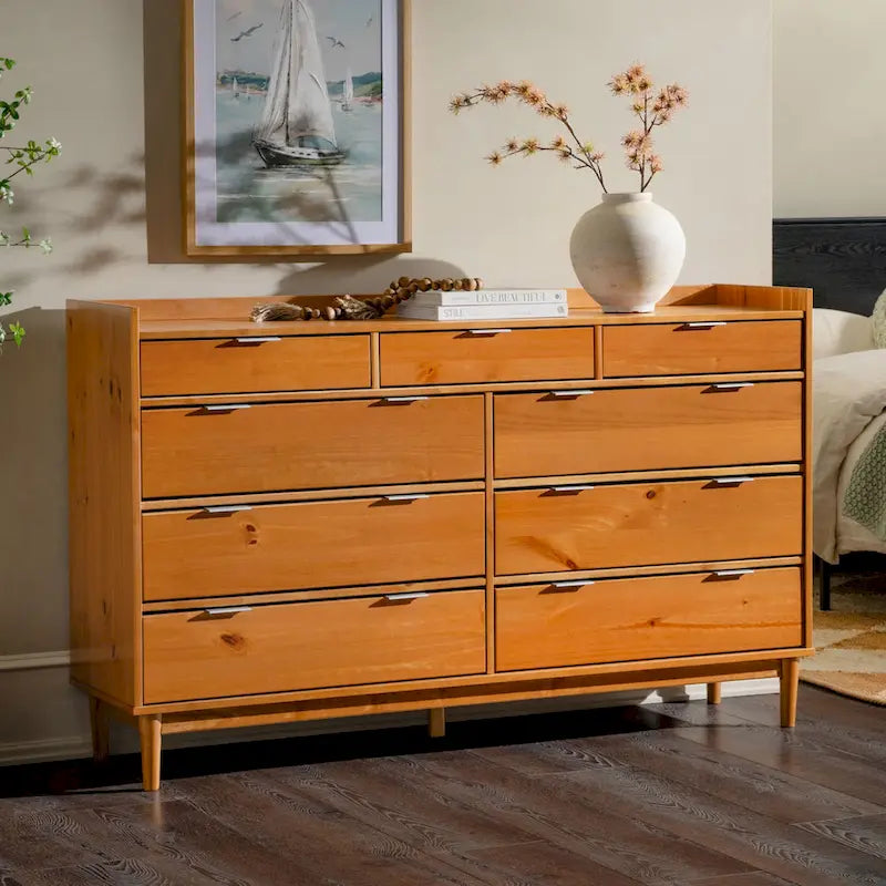Middlebrook Modern Gallery Top Solid Wood Dresser