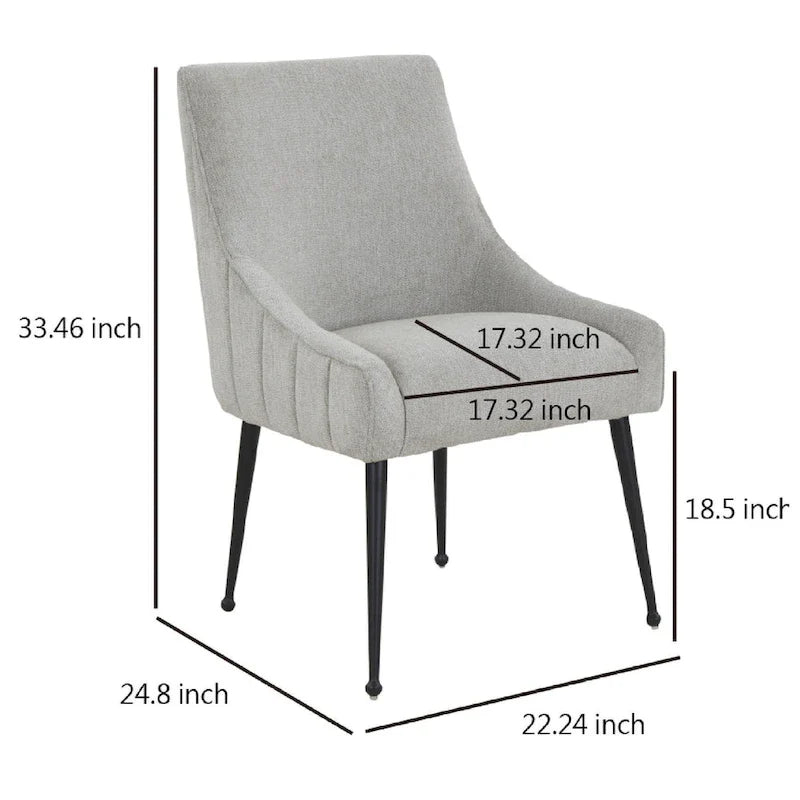 Esszimmerstuhl aus Samt mit Beinen aus Edelstahl