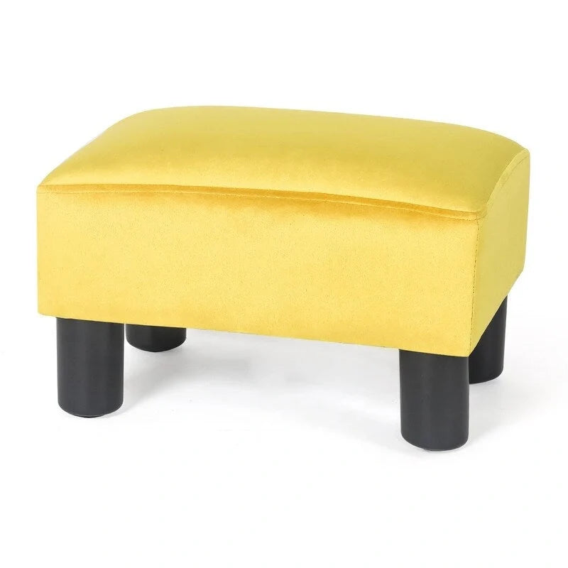 Gepolsterter quadratischer Fußhocker und Sitzpouf