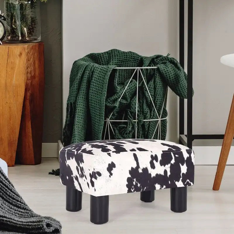 Gepolsterter quadratischer Fußhocker und Sitzpouf