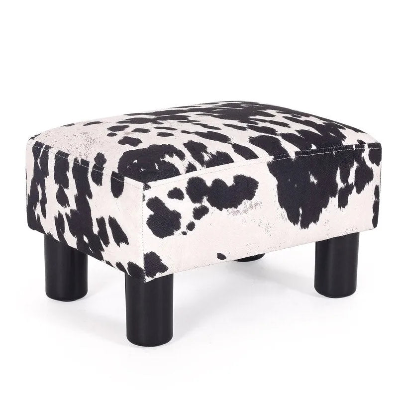 Gepolsterter quadratischer Fußhocker und Sitzpouf