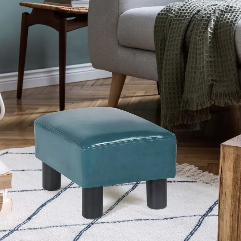 Gepolsterter quadratischer Fußhocker und Sitzpouf