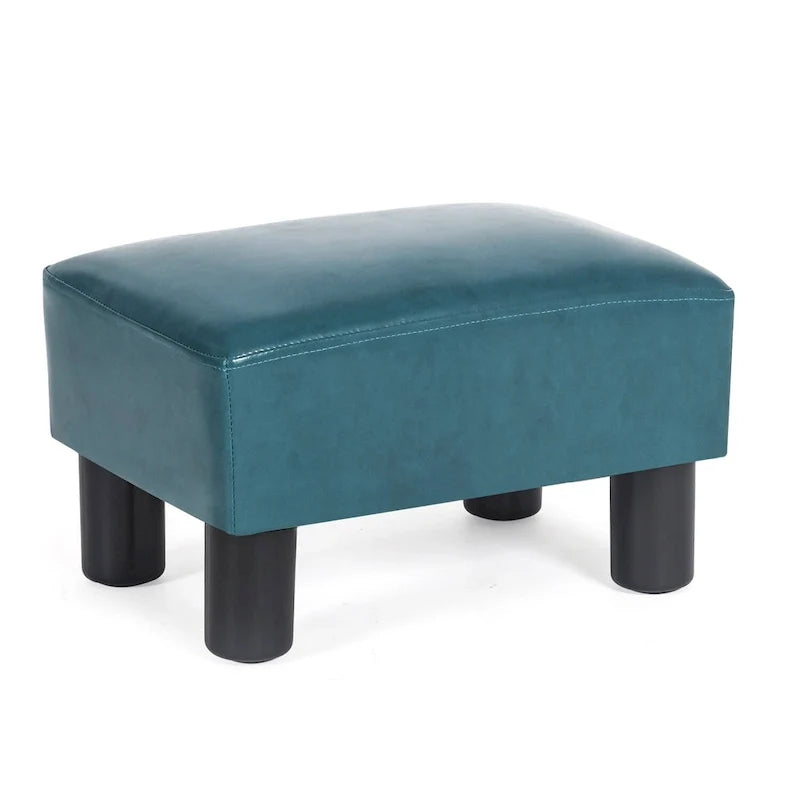 Gepolsterter quadratischer Fußhocker und Sitzpouf
