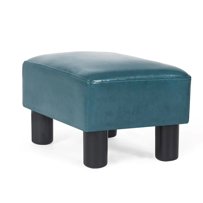 Gepolsterter quadratischer Fußhocker und Sitzpouf