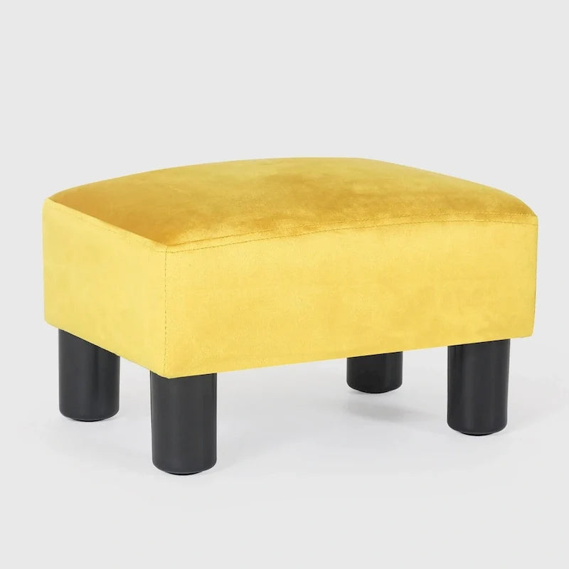 Gepolsterter quadratischer Fußhocker und Sitzpouf