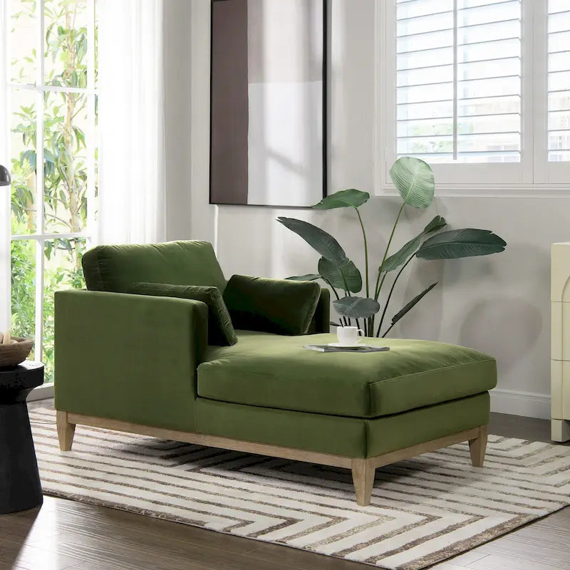 Chaiselongue mit Performance-Samtbezug, 65 Zoll