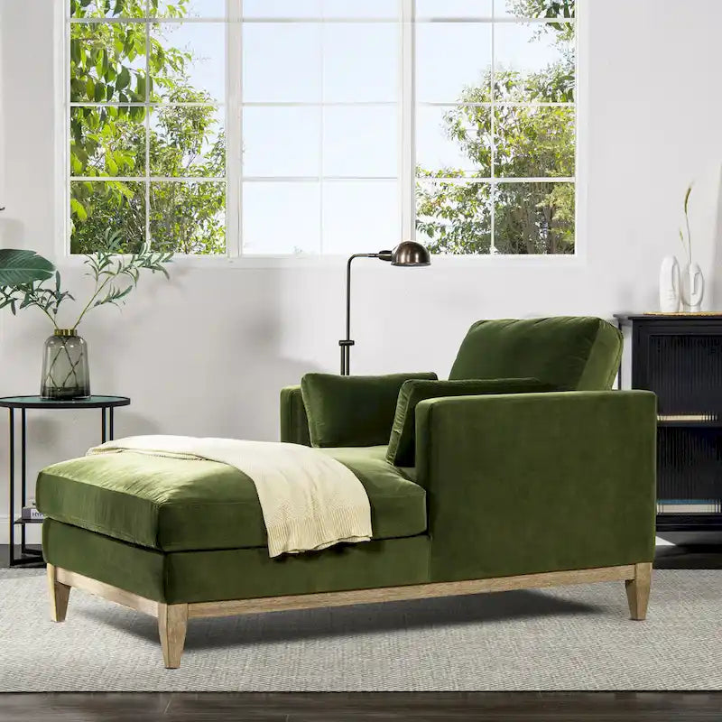 Chaiselongue mit Performance-Samtbezug, 65 Zoll