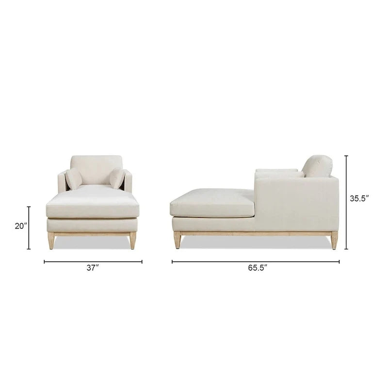 Chaiselongue mit Performance-Samtbezug, 65 Zoll