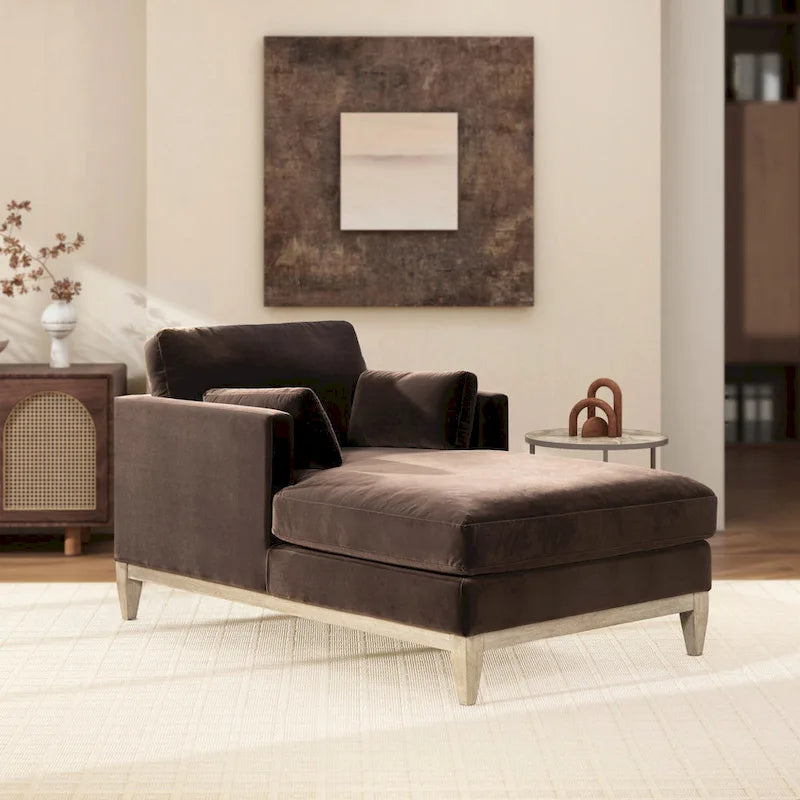 Chaiselongue mit Performance-Samtbezug, 65 Zoll