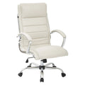 Office Chair with Padded Arms in Faux Leather