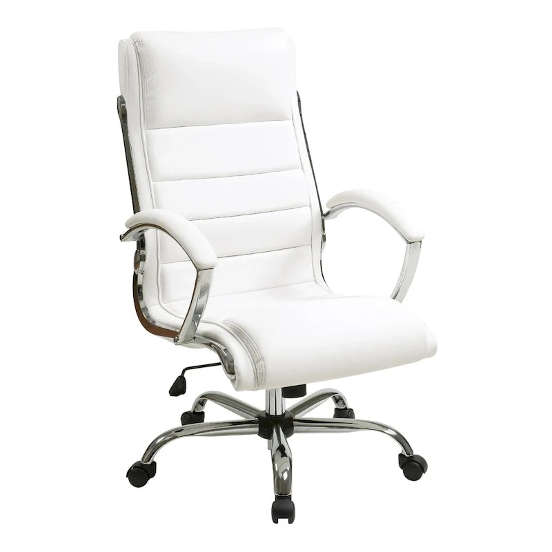 Office Chair with Padded Arms in Faux Leather