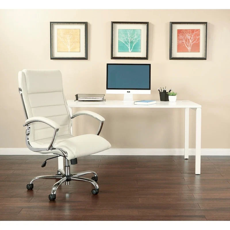 Office Chair with Padded Arms in Faux Leather