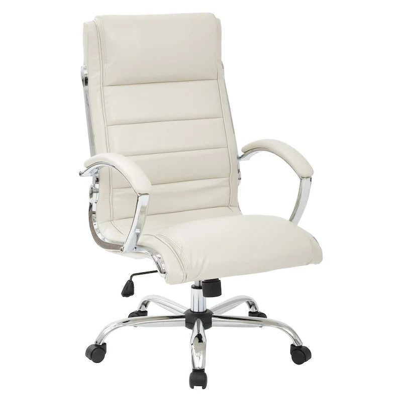 Office Chair with Padded Arms in Faux Leather