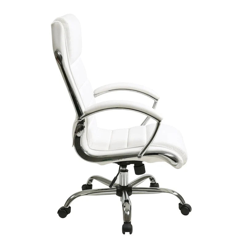 Office Chair with Padded Arms in Faux Leather