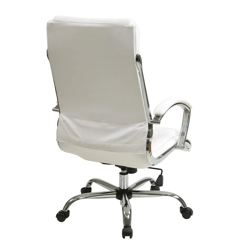 Office Chair with Padded Arms in Faux Leather