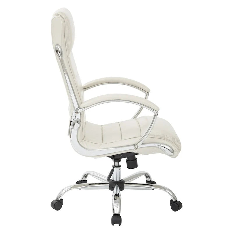 Office Chair with Padded Arms in Faux Leather