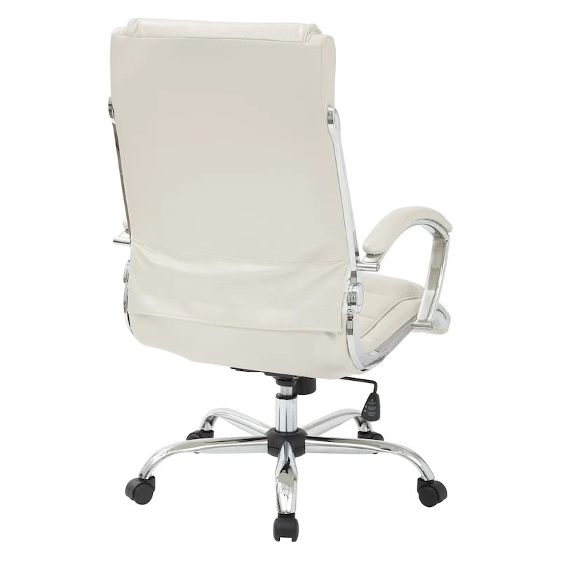 Office Chair with Padded Arms in Faux Leather