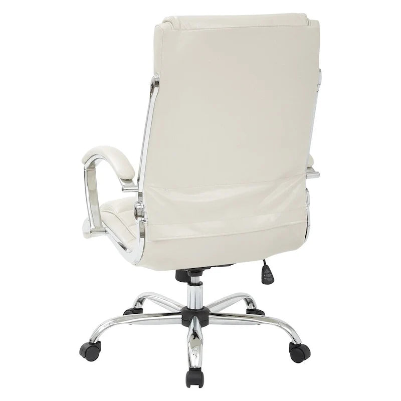 Office Chair with Padded Arms in Faux Leather