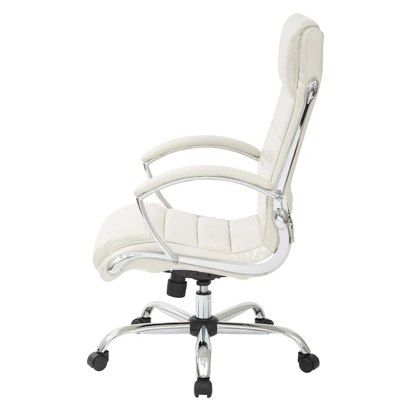 Office Chair with Padded Arms in Faux Leather