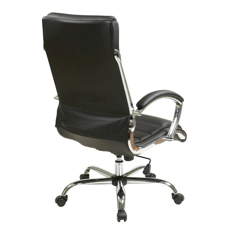 Office Chair with Padded Arms in Faux Leather