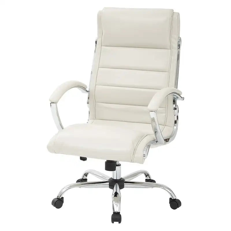 Office Chair with Padded Arms in Faux Leather