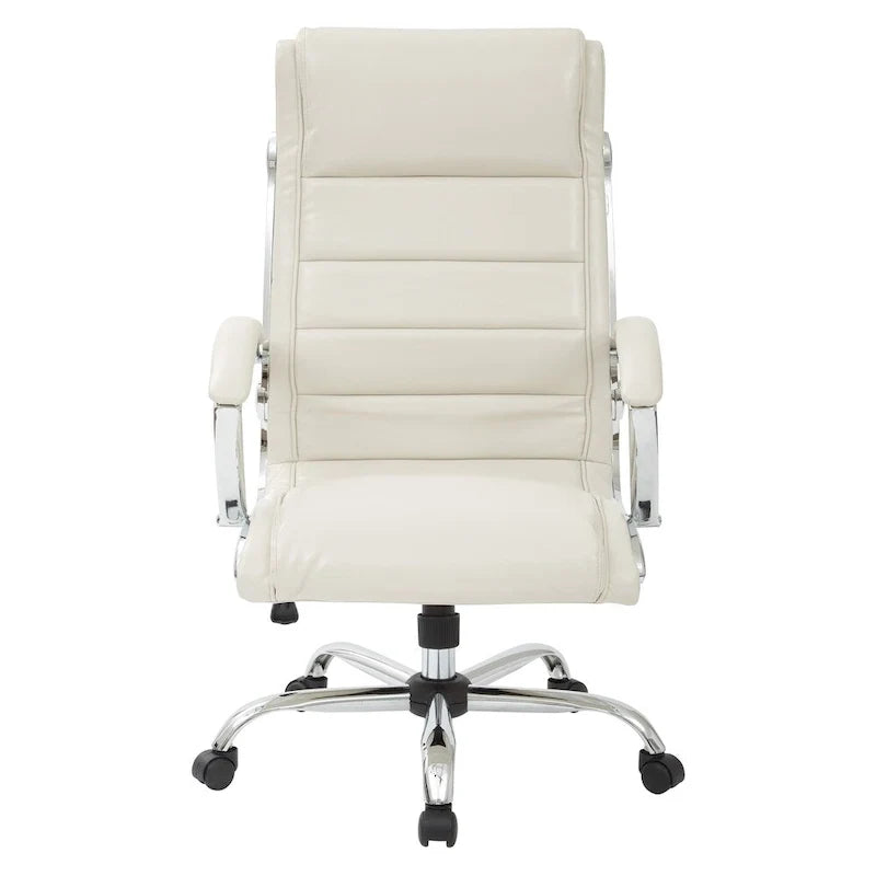 Office Chair with Padded Arms in Faux Leather