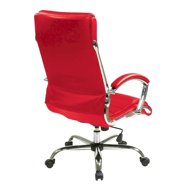 Office Chair with Padded Arms in Faux Leather