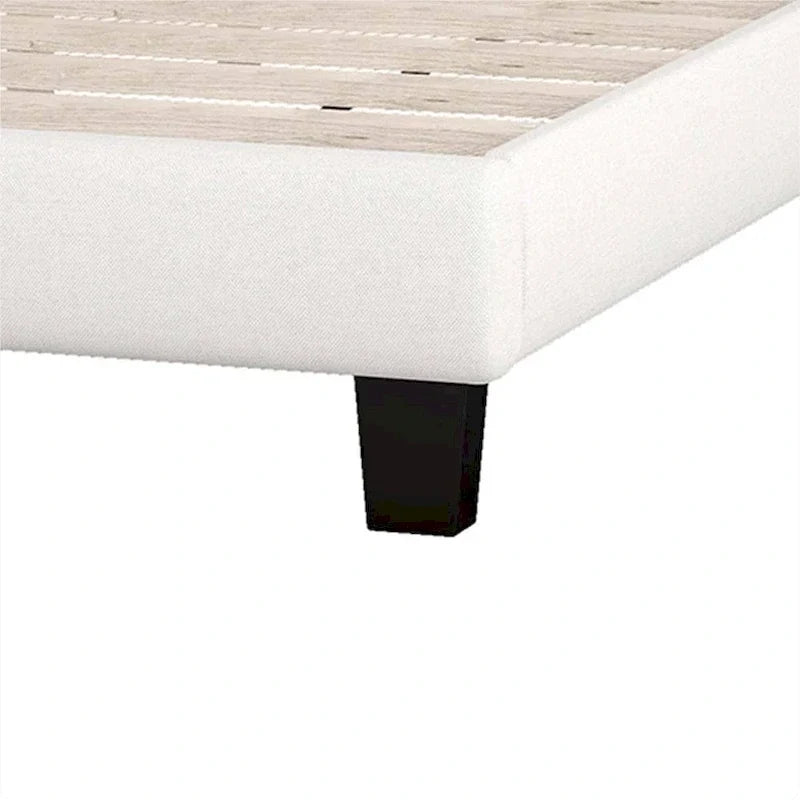Upholstered Bed with Saddle Curved Headboard King