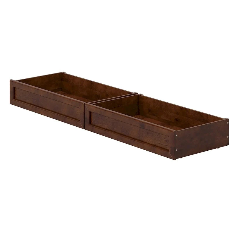 Cajones de almacenamiento bajo la cama para camas Twin-Full, estilo moderno de mediados de siglo