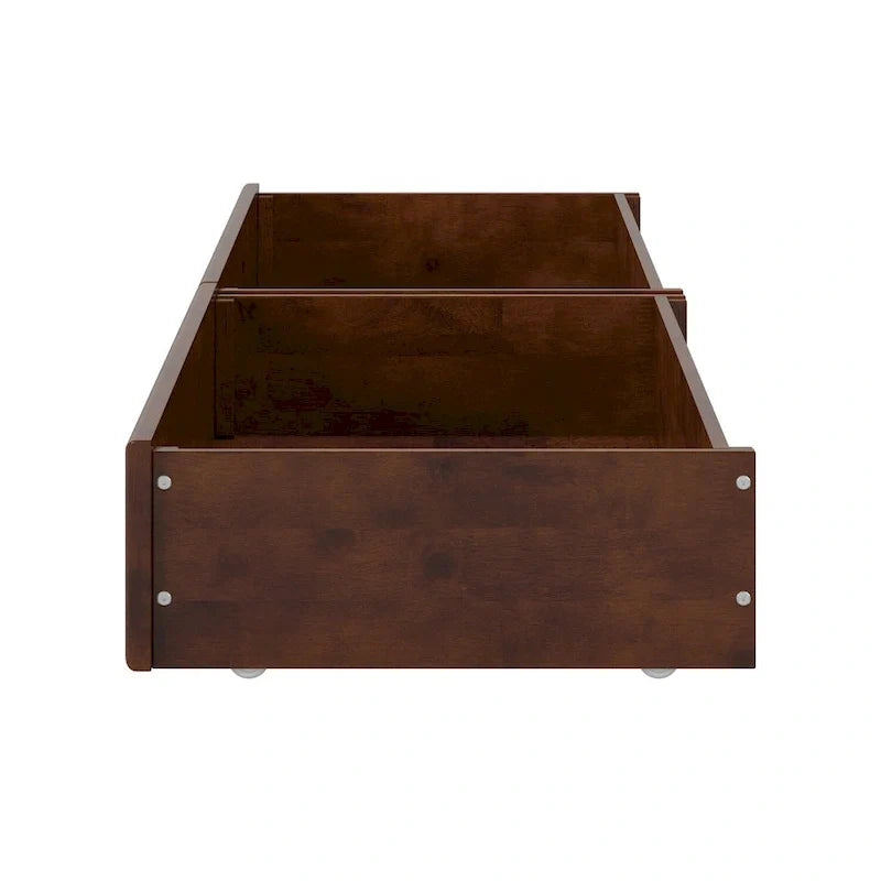 Cajones de almacenamiento bajo la cama para camas Twin-Full, estilo moderno de mediados de siglo