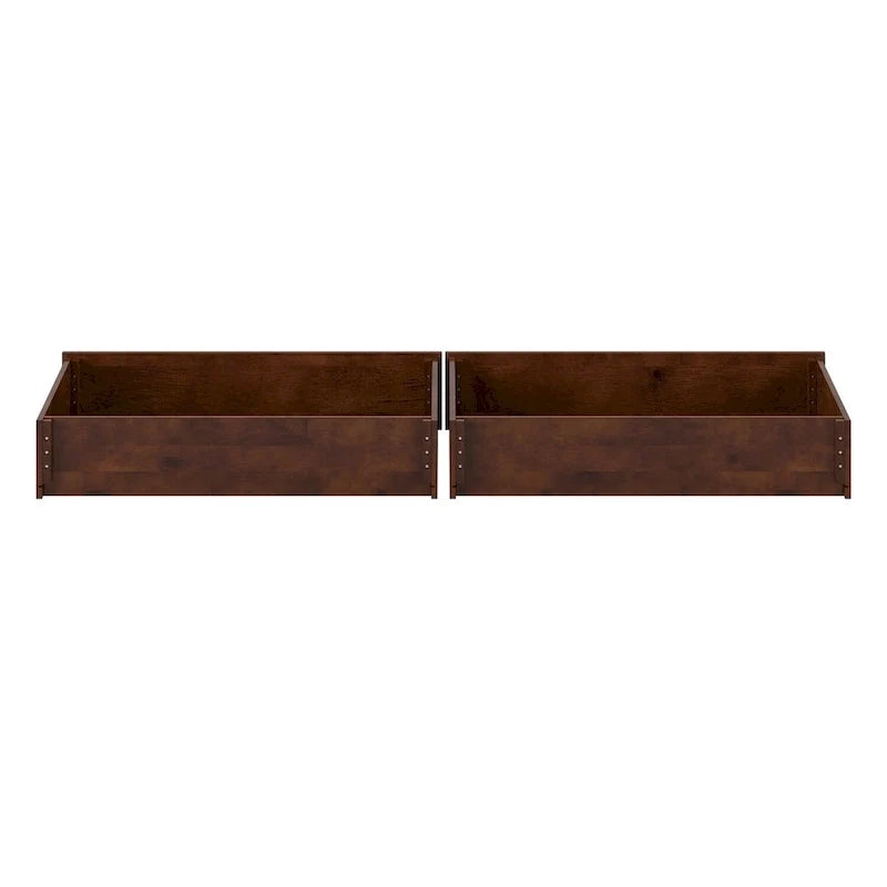 Cajones de almacenamiento bajo la cama para camas Twin-Full, estilo moderno de mediados de siglo