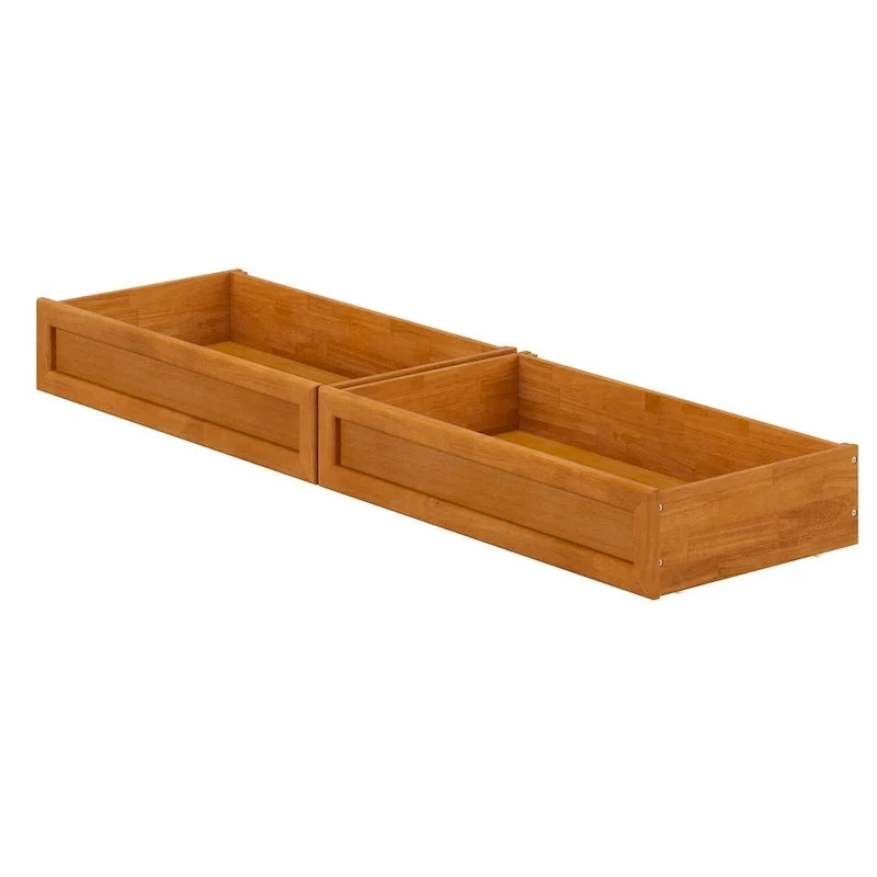 Cajones de almacenamiento bajo la cama para camas Twin-Full, estilo moderno de mediados de siglo