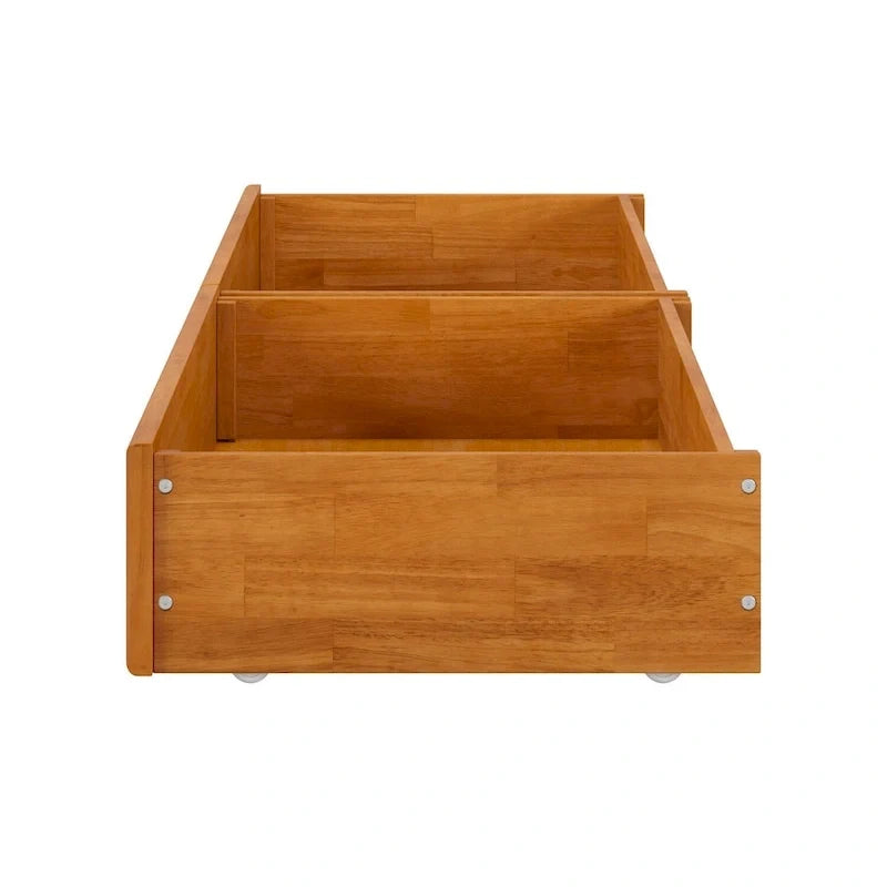 Cajones de almacenamiento bajo la cama para camas Twin-Full, estilo moderno de mediados de siglo