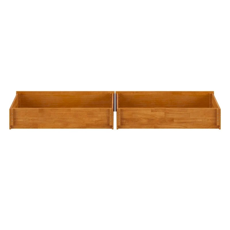 Cajones de almacenamiento bajo la cama para camas Twin-Full, estilo moderno de mediados de siglo