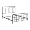 Estructura de cama industrial de metal tipo plataforma, cama de estilo vintage con tuberías, cabecera y piecera, no necesita somier
