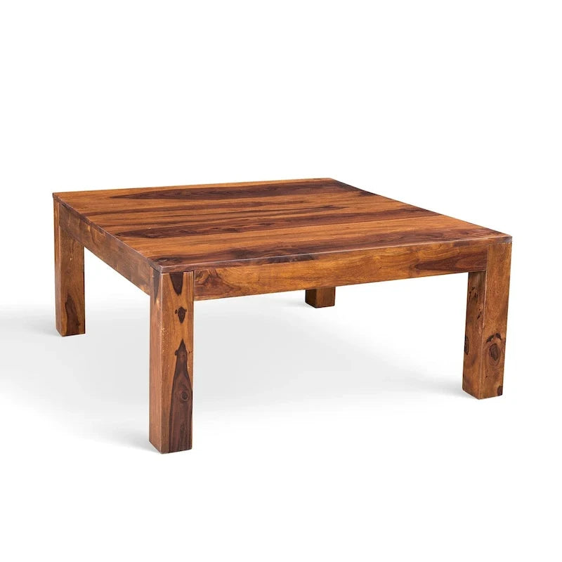 Handmade Cube Low Square Coffee Table (India) - 15.75 x 35.5 x 35.5