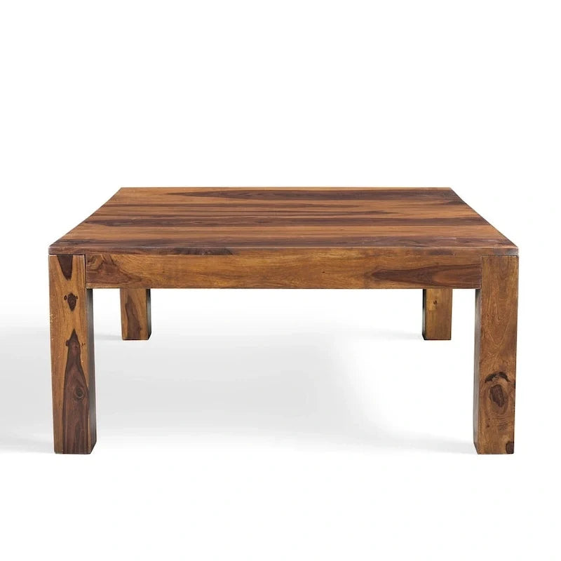 Mesa de centro cuadrada baja, hecha a mano