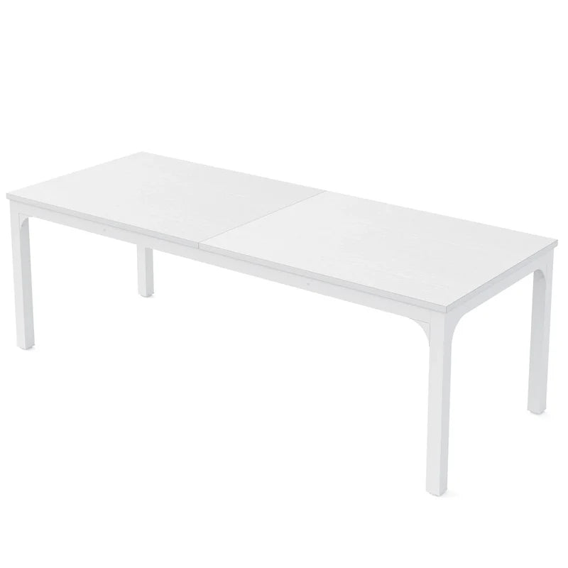 Mesa de comedor rectangular con estructura robusta