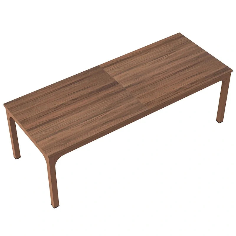 Mesa de comedor rectangular con estructura robusta