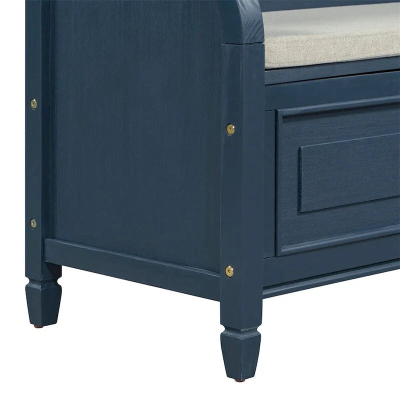 Rangement multifonctionnel en bois massif pour entrée