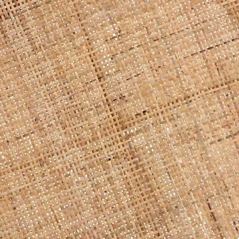 Natural Brown Mahogany Wood and Natural Rattan