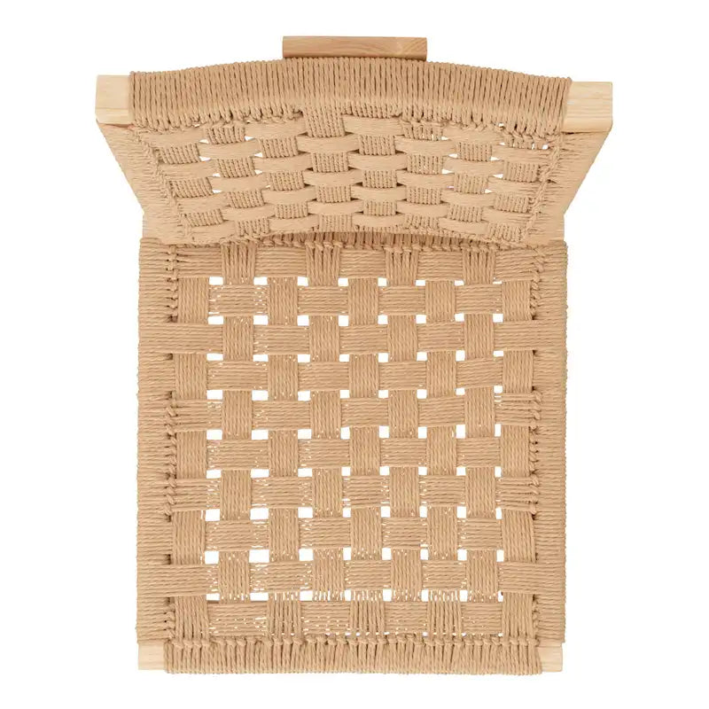 Esszimmerstühle aus geflochtenem Seil, handgeflochtene Polsterstühle mit Holzgestell