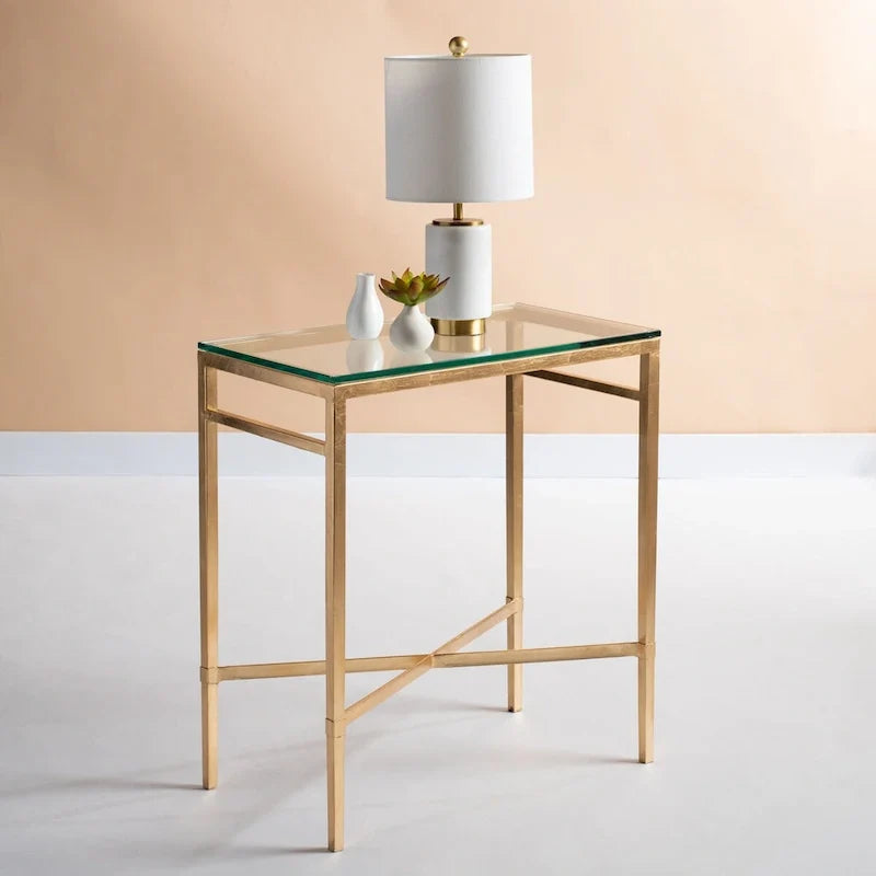 SAFAVIEH Couture Vallie Side Table - 22 W x 13 D x 25 H - 22Wx13Dx25H