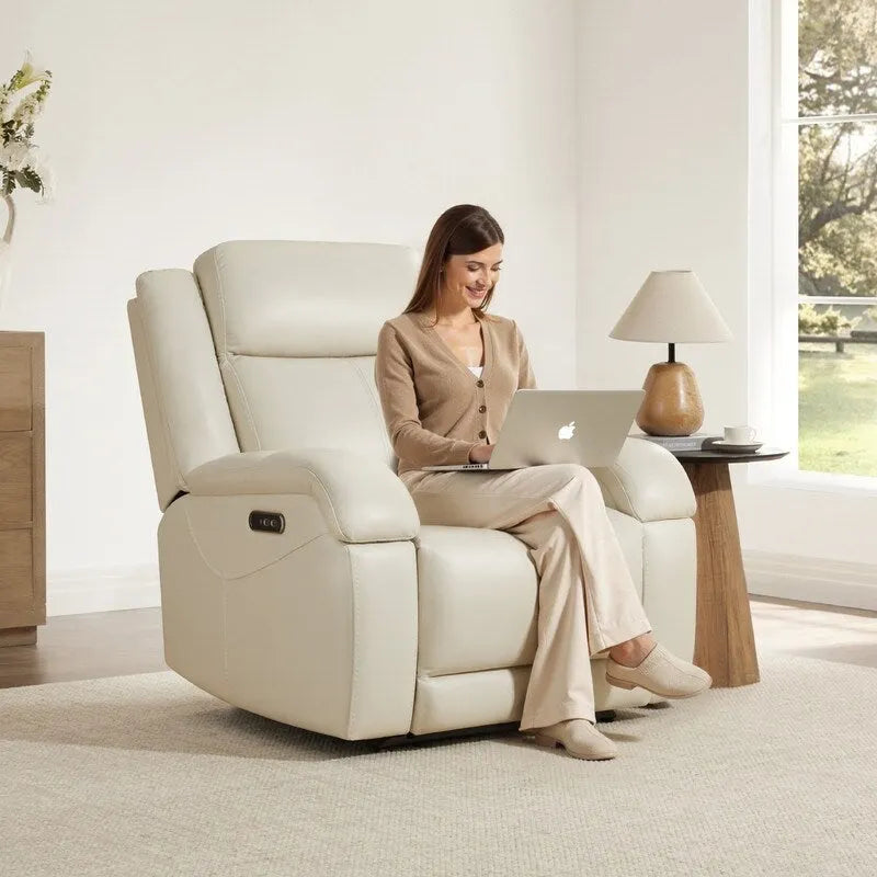 Sillones reclinables eléctricos con reposacabezas eléctrico y puertos de carga