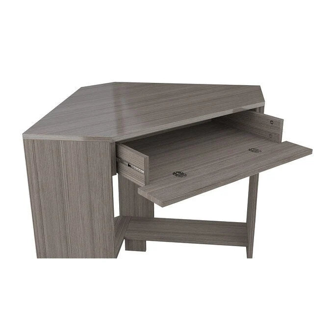 Eckschreibtisch mit Schublade und Ablagefach, Holzschreibtisch für das Homeoffice