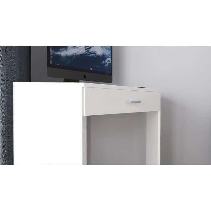 Eckschreibtisch mit Schublade und Ablagefach, Holzschreibtisch für das Homeoffice