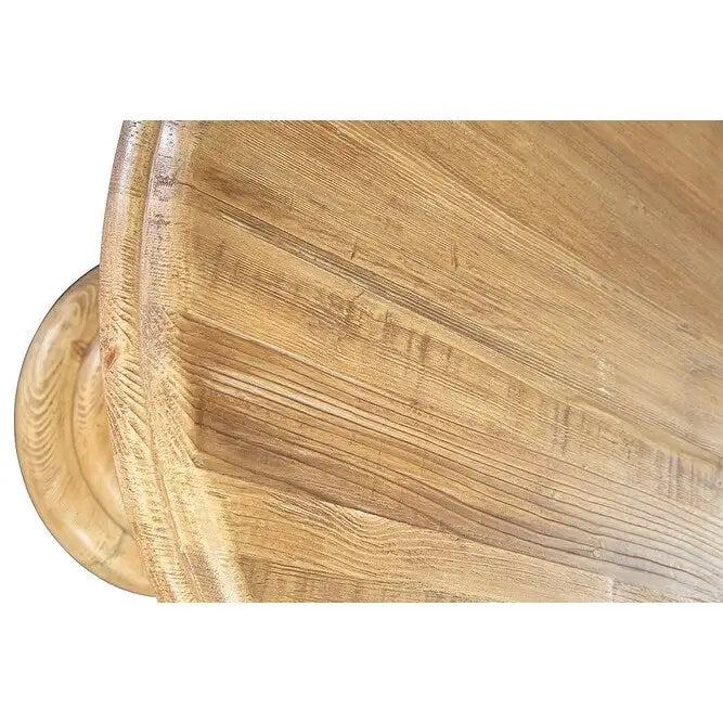 Mesa auxiliar redonda vintage con pedestal, mesa decorativa de madera maciza desgastada