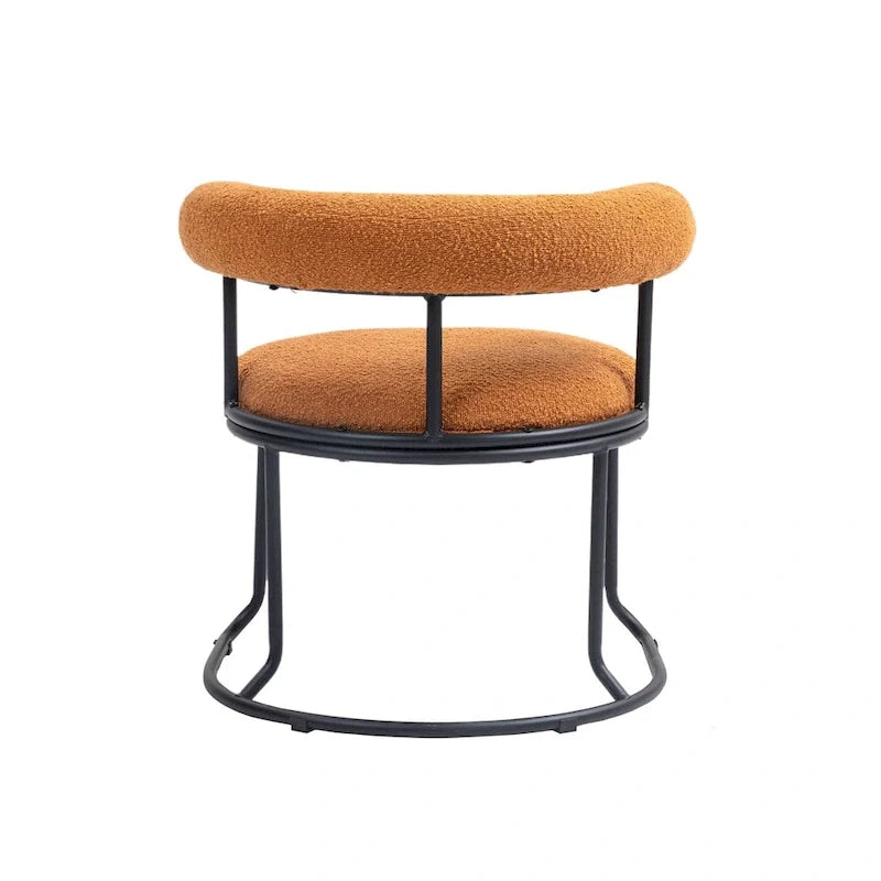 Sillas de comedor bouclé modernas de mediados de siglo