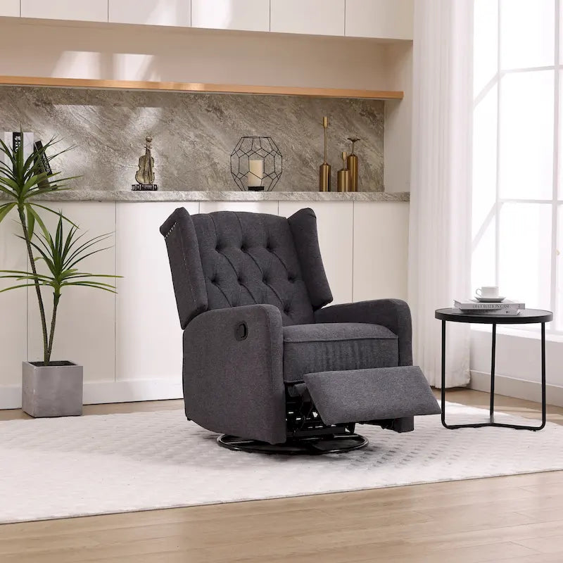 Sillón reclinable giratorio y mecedor para dormitorio y sala de estar